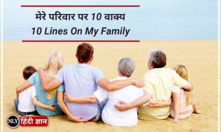 10 Lines On My Family in Hindi