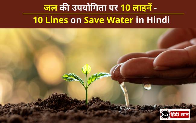 जल की उपयोगिता पर 10 लाइनें – 10 Lines on Save Water in Hindi For Students